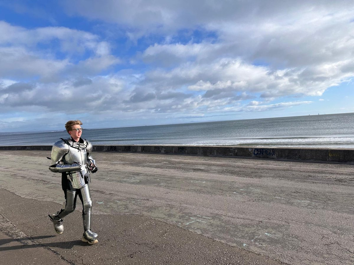 Training on the Edinburgh seawall