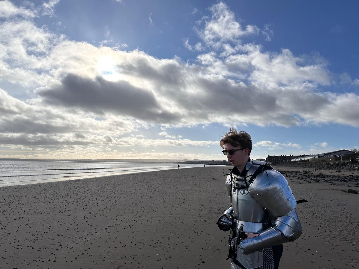 Training on the beach at sunrise